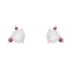 Ohrringe mit Mondstein, Amethyst und Saphir Turgay