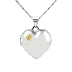 Herzförmiges Medaillon zum Öffnen mit Diamant Dialah