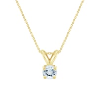 Solitär Anhänger mit Aquamarin Lalom