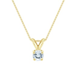 Solitär Anhänger mit Aquamarin Lalom