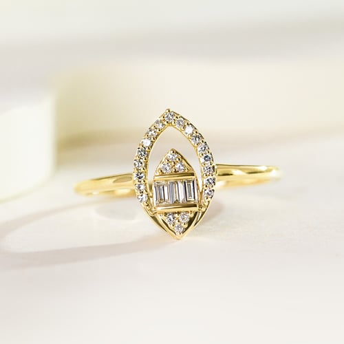 Silberner Ring mit Diamanten Sigurd