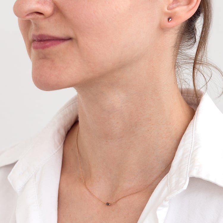 Halskette mit Salt and Pepper Diamant in Kite Form Ranka 128453