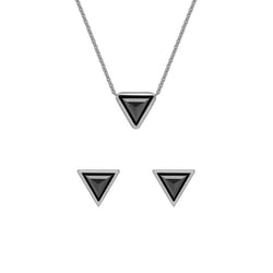 Schmuckset aus Gold mit schwarzen Diamanten Weste