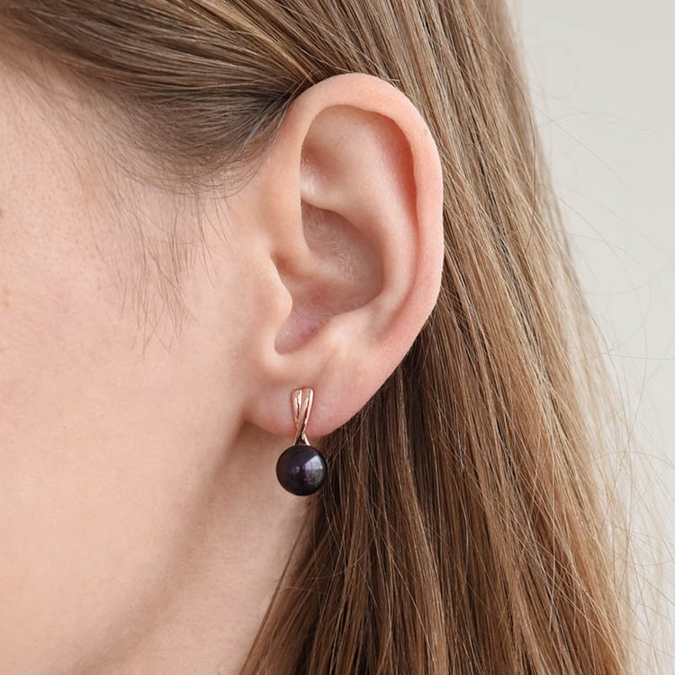 Ohrringe mit schwarzen Perlen Nowell 87963