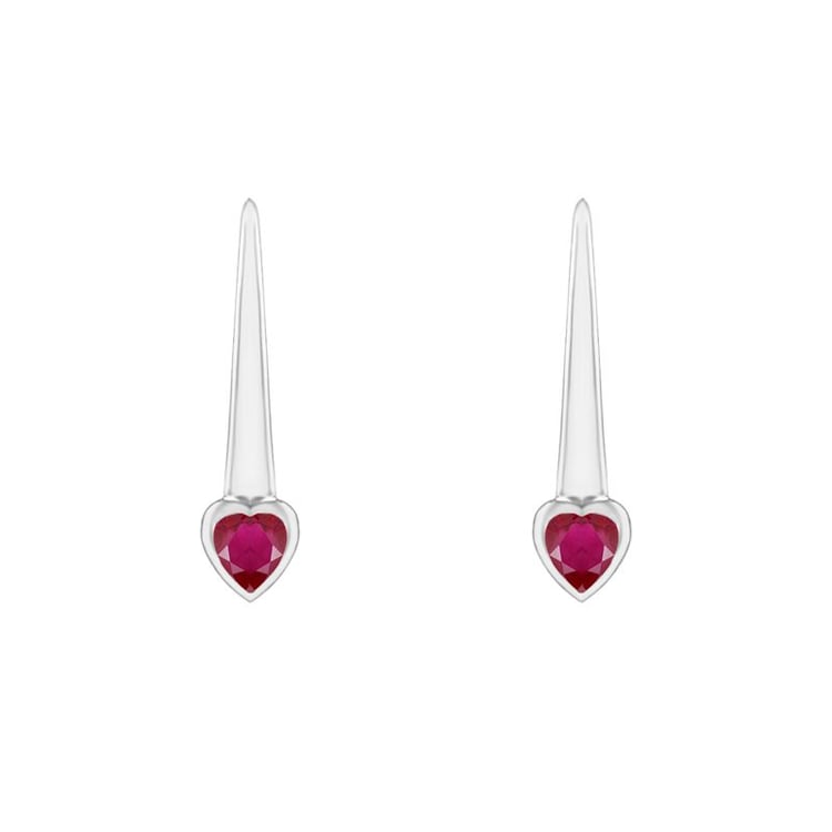 Hängeohrringe mit Rubinherzen Levy 99834