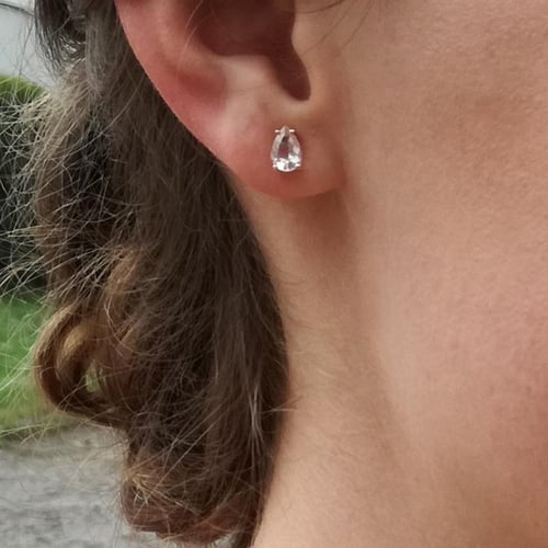 Morganittränen in goldenes Schmuckset mit Diamanten Rainija