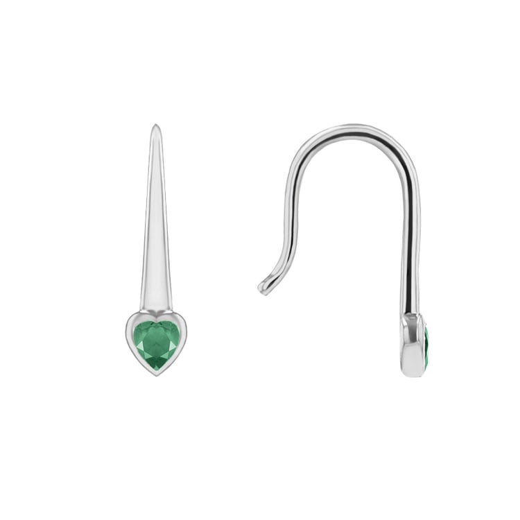 Hängeohrringe mit Smaragd Herzen Levy 144772