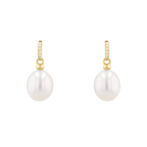 Goldenes Schmuckset mit Perlen und DIamanten Dudey