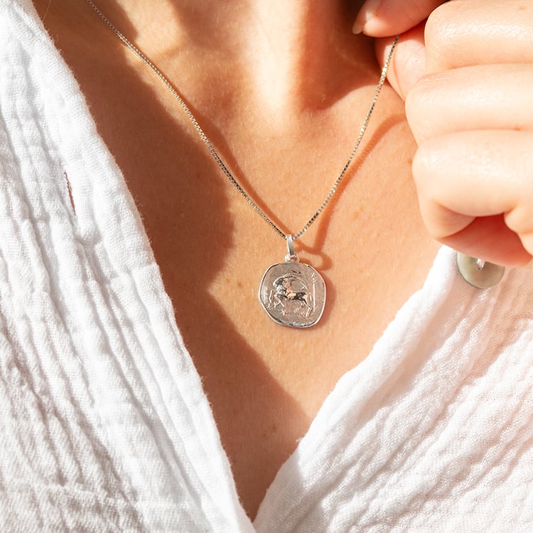 Silberanhänger mit Symbolen des Tierkreiszeichens 145594