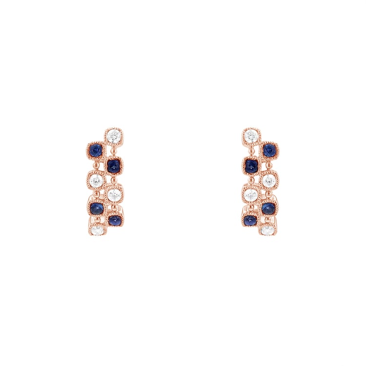 Ohrstecker mit Diamanten und Saphiren Viltaute 85388