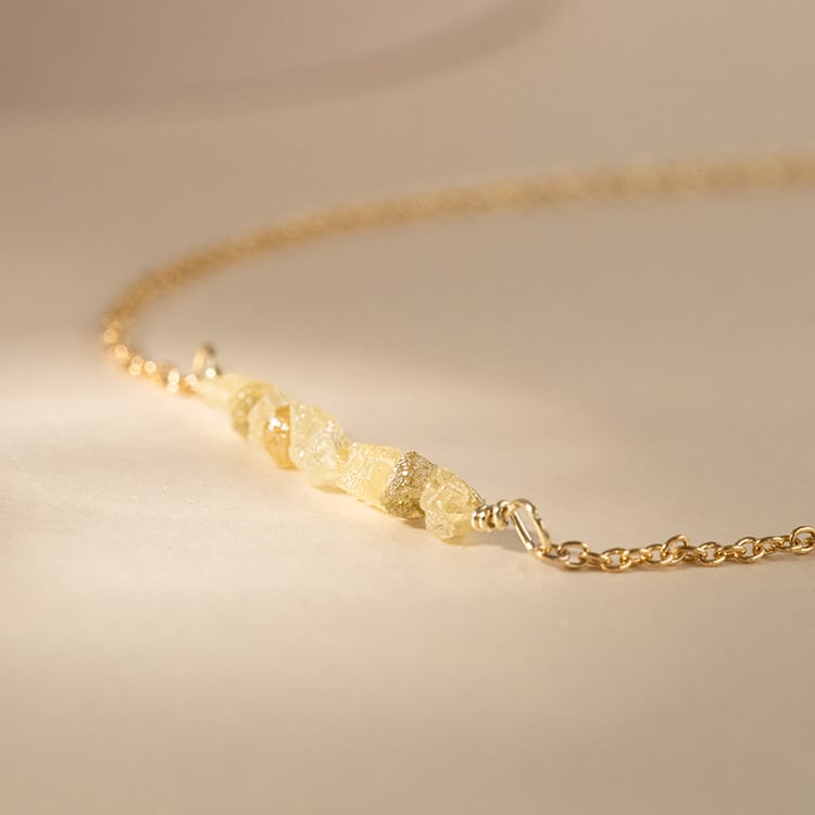 Armband mit gelben ungeschliffenen Diamanten Wiul 120361