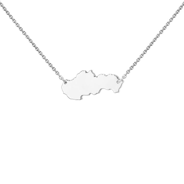 Silberne Halshette in Form der Slowakei 106489