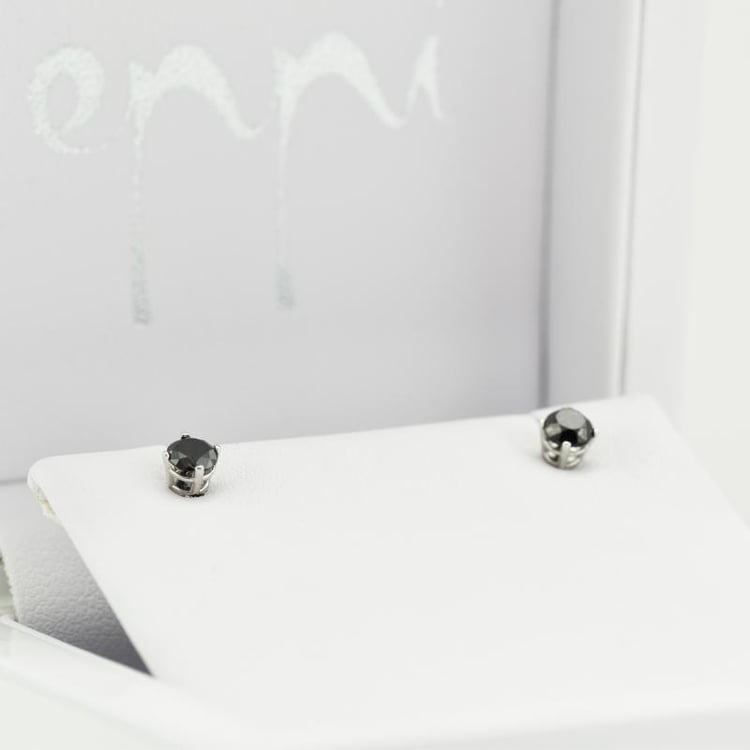 Ohrstecker mit schwarzen 0.5ct Diamanten Kesha 12235