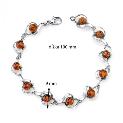 Bezauberndes Bernsteinarmband aus Silber Dree
