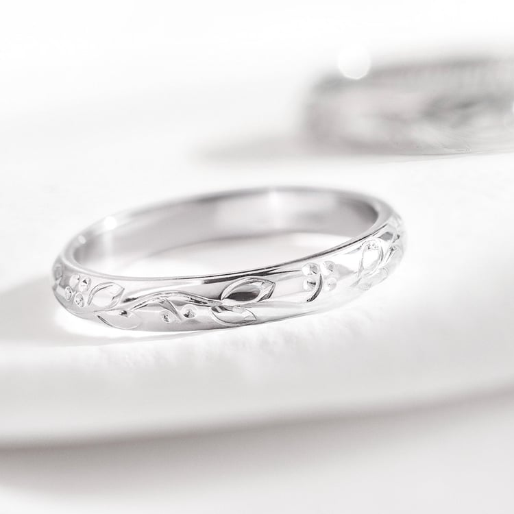 Romantische Trauringe mit Blumen Montros 157166