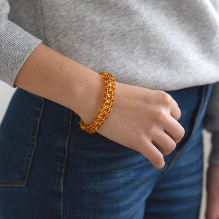 Silber Bernstein Armband 52310