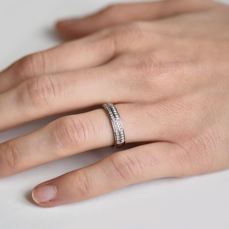 Schlichte Eheringe aus Gold mit Diamanten Sydell 20721