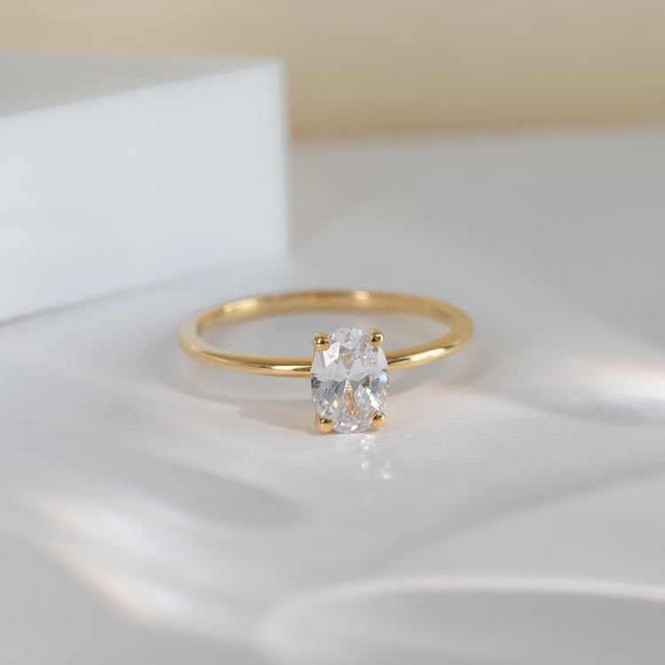 Verlobungsring mit 0.53ct IGI-zertifiziertem einem ovalen Diamanten Frost 169593