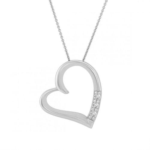 Goldener Anhänger in Herzform mit Moissaniten Tanish