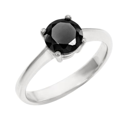 Verlobungsring aus Gold mit schwarzem Diamant Remmey