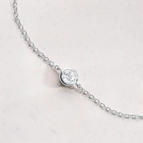 Armband aus Platin mit weißem Topas Arleth