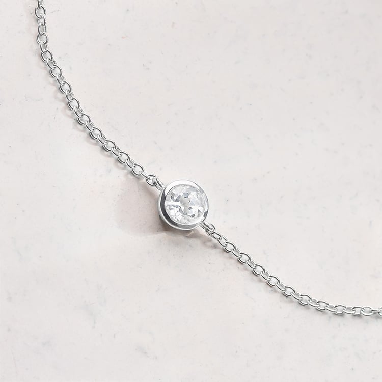 Armband aus Platin mit weißem Topas Arleth 153318