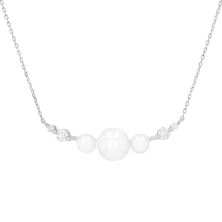 Goldene Kette mit Perlen und Diamanten Midas