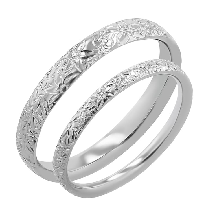 Eheringe mit Blumengravur Willis 117258