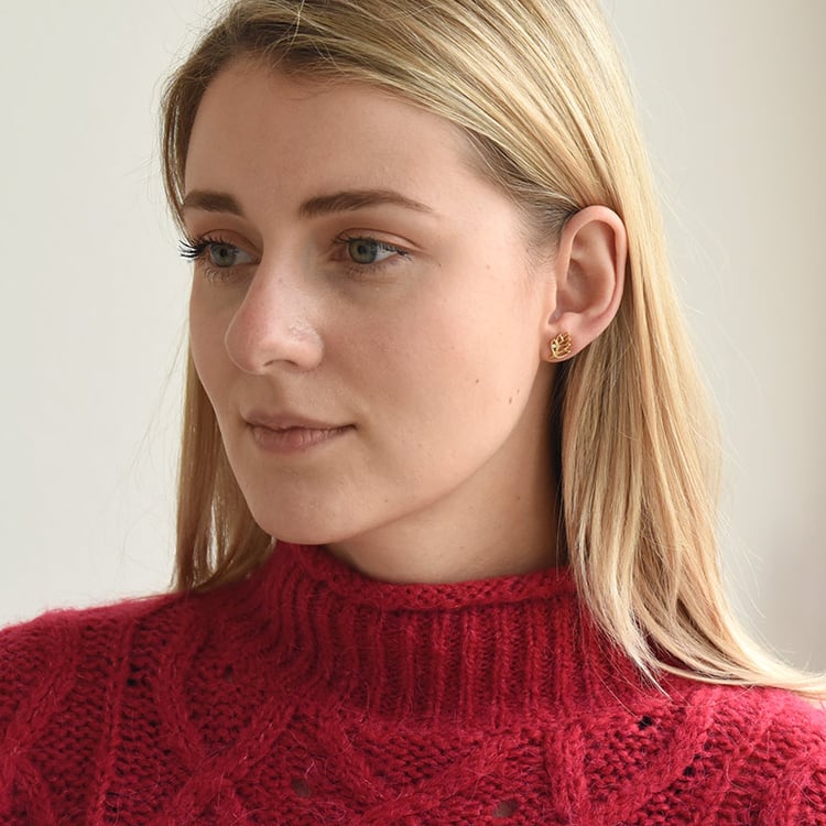 Vergoldete Silberohrringe mit Zirkonia Arella 72706