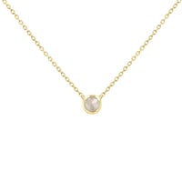 Zarte Kette mit einem Salt and Pepper Diamanten Glosie