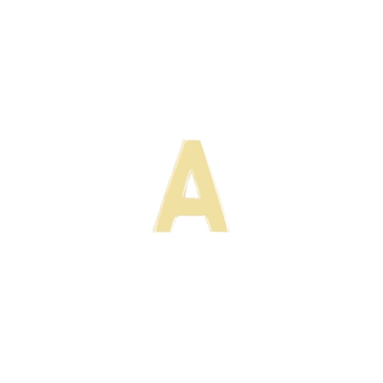 Goldene Ohrstecker mit Buchstaben Alphabet