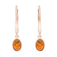 Goldene Ohrringe mit Bernstein Patrie