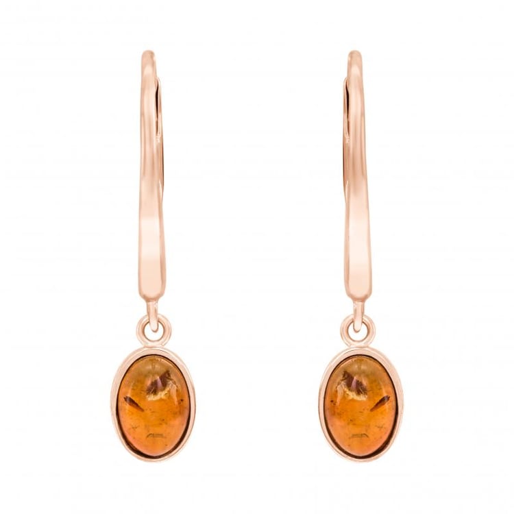 Rosegold Bernstein Ohrringe