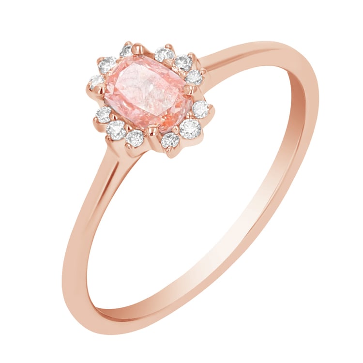 Verlobungsring mit einem IGI zertifizierten 0.34 ct rosa Lab Grown Diamanten Bayo 112780