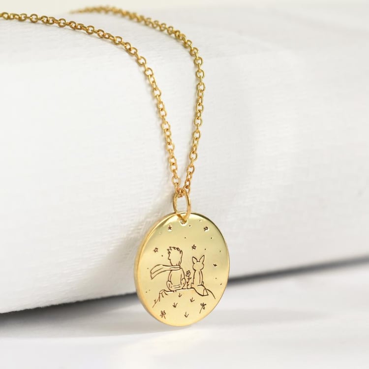 Gelbgoldener Anhänger der Kleine Prinz 157492