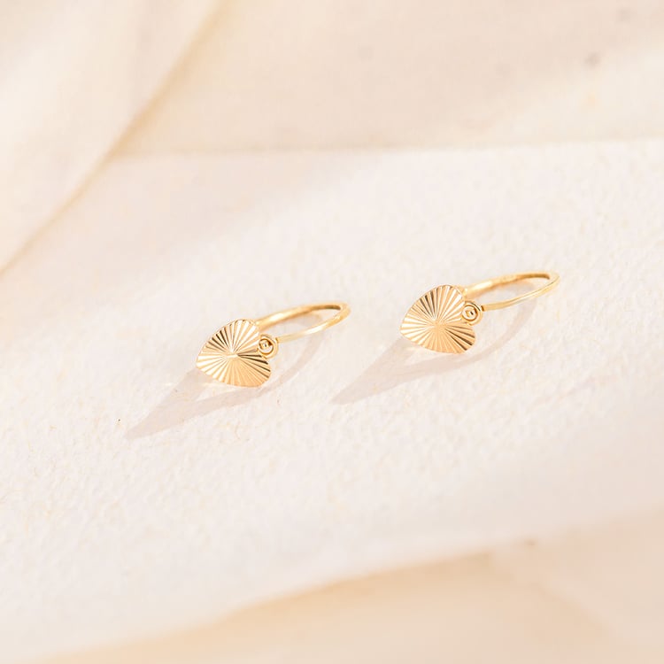 Goldene Kinder-Ohrringe in Herzform Aster 164359