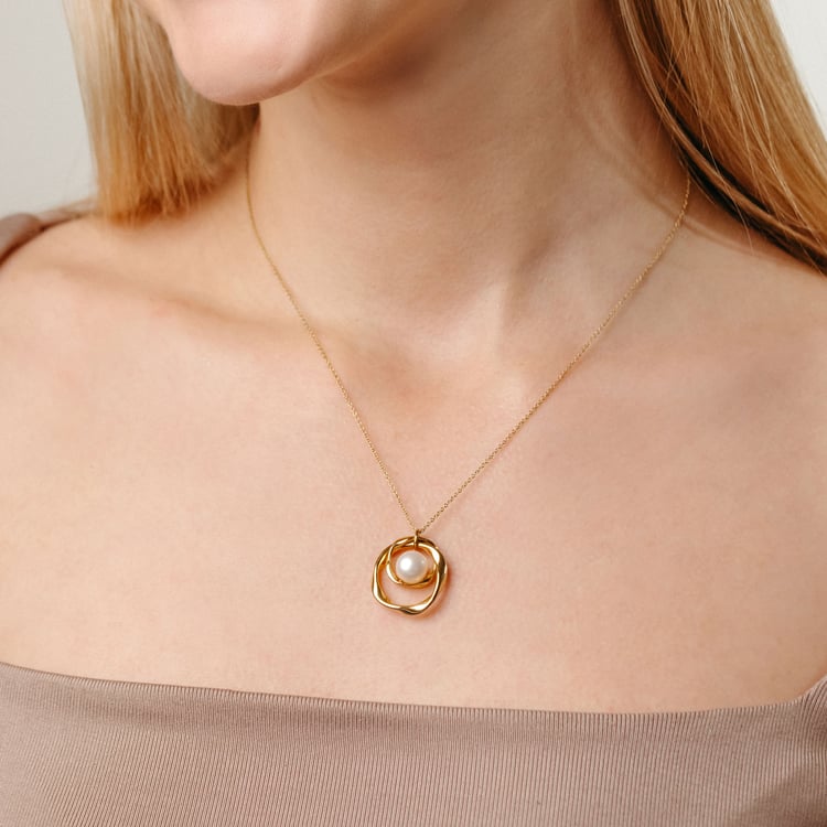 Silberner Perlenanhänger Alya 163931