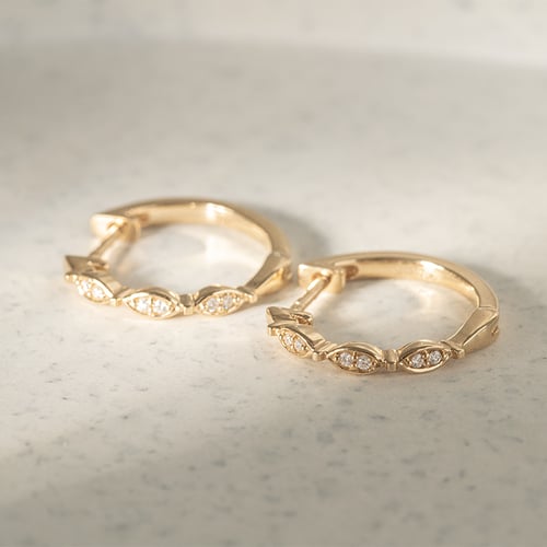 Creolen mit Lab Grown Diamanten Wontisa