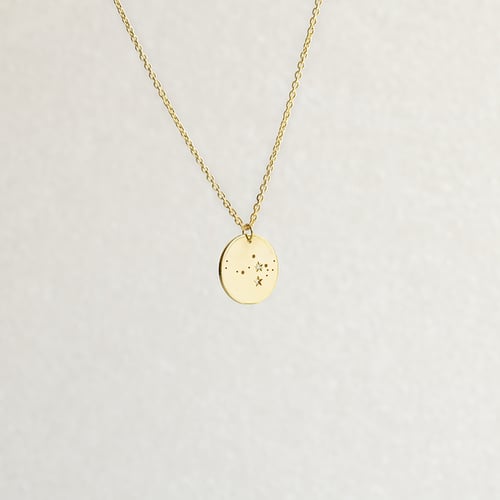 Silberner Anhänger mit Sternbild und Diamant Nyala