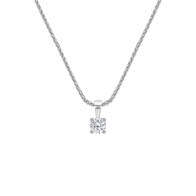 Halskette aus Platin mit Diamant