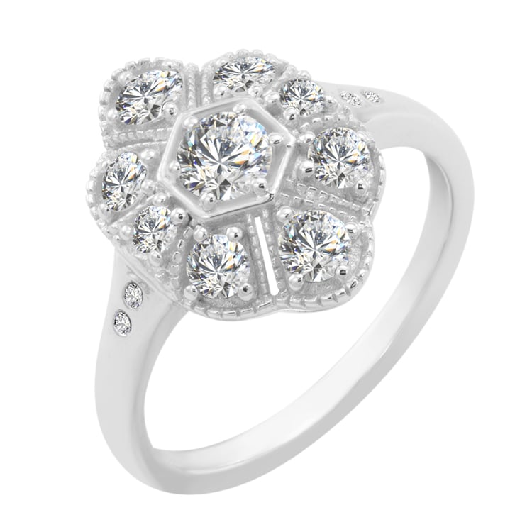 Diamantring im Vintage-Stil