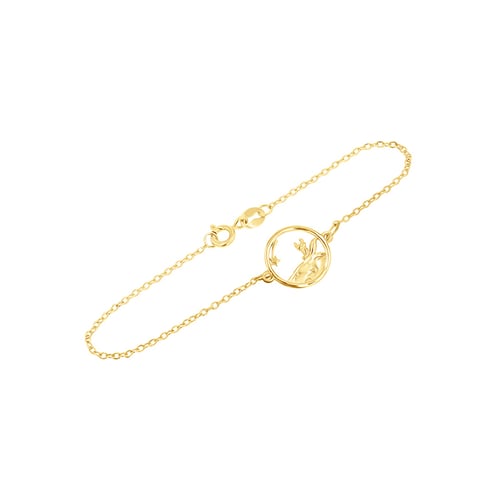Silbernes Armband mit einem geschnitzten Fuchs Der Kleine Prinz