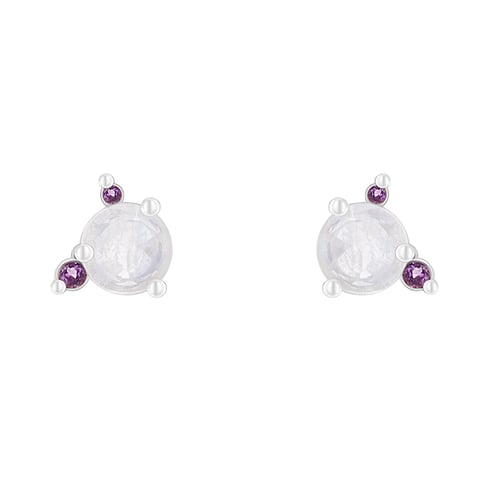 Ohrringe mit Mondstein, Amethyst und Saphir Turgay