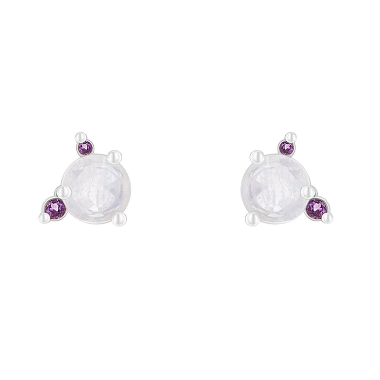 Ohrringe mit Mondstein, Amethyst und Saphir Turgay 89734