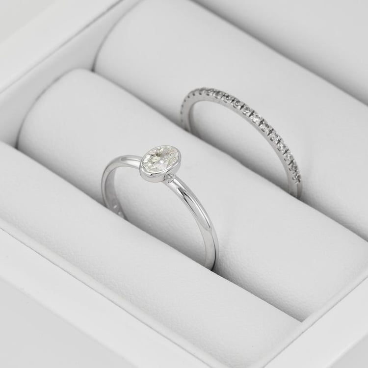 Goldenes Verlobungsset mit Diamant Iline 37332