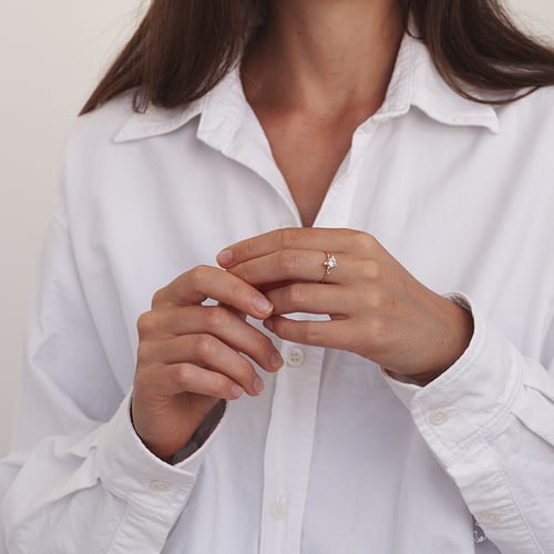 Cluster Verlobungsring mit Lab Grown Diamanten Kalia