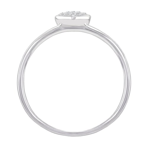 Ring in Herzform voller Diamanten Ubline