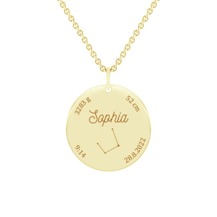 Anhänger für Neugeborene mit einer Gravur Ihrer Wahl Melody 122462