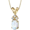 Goldener Anhänger mit weißem Opal Tamatha