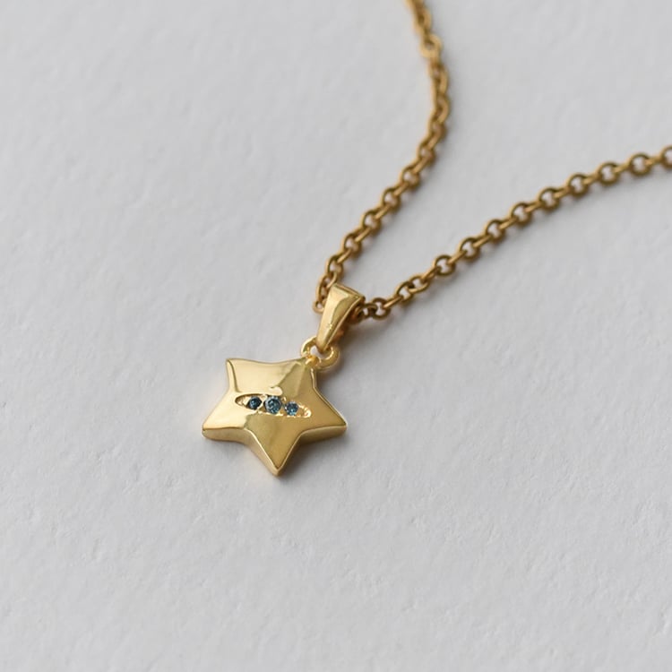 Silberanhänger in Sternenform mit blauen Diamanten Barnum 73036